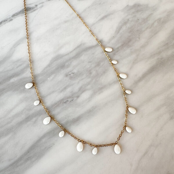 White Drop Necklace