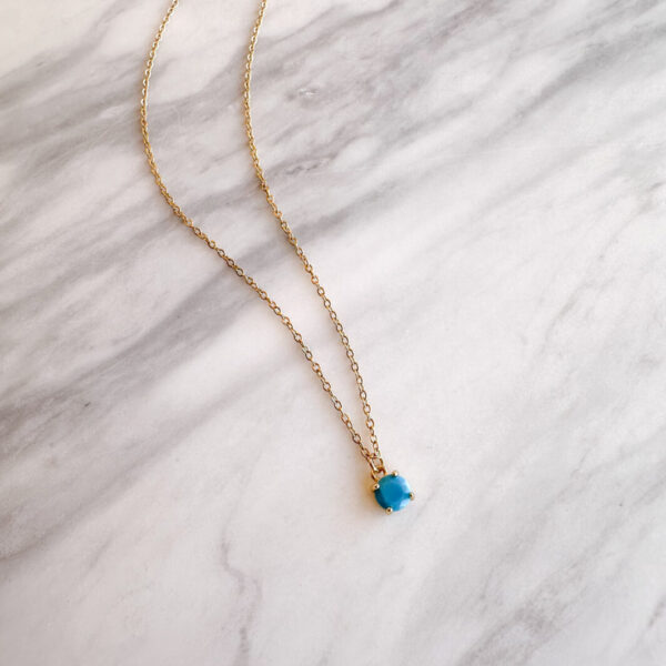 Turquoise Mini Round Necklace