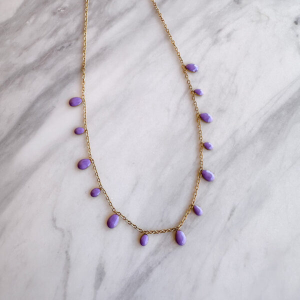 Purple Drop Necklace,
