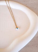 White Mini Eye Necklace