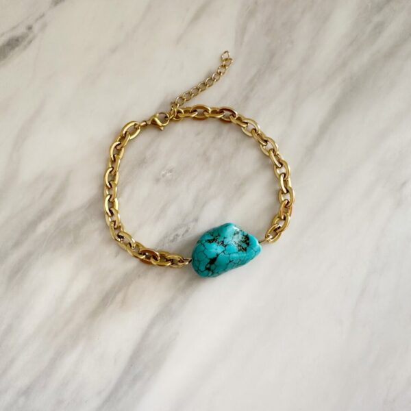 Turquoise Steel Bracelet