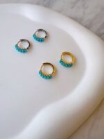 Turquoise Small Hoops