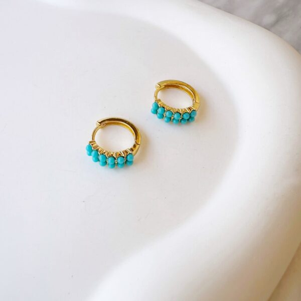 Turquoise Small Hoops