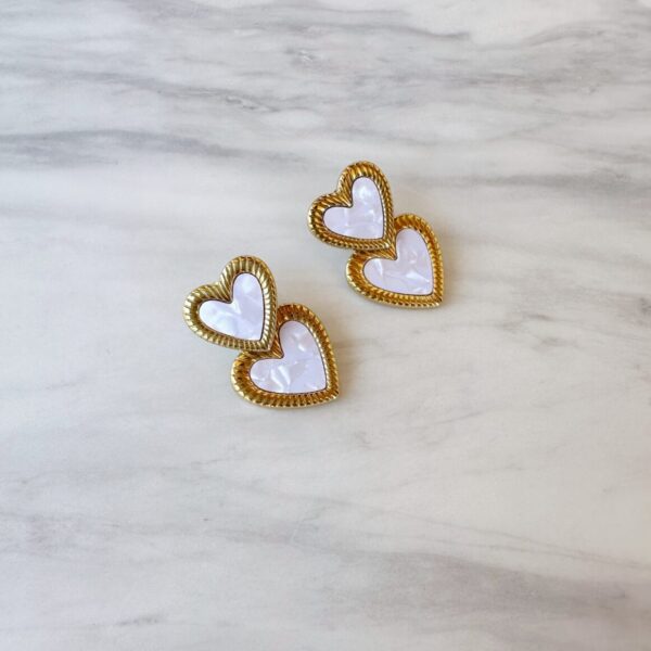 Heart Fildisi Earrings