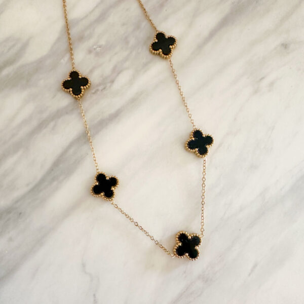 Fildisi Cross Necklace Black