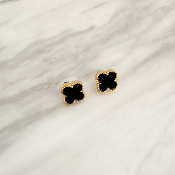 Fildisi Cross Earrings Black