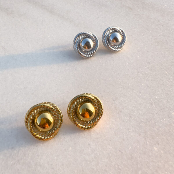 Steel Round Earrings