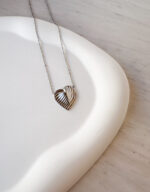 Striped Heart Necklace