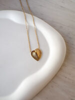 Striped Heart Necklace