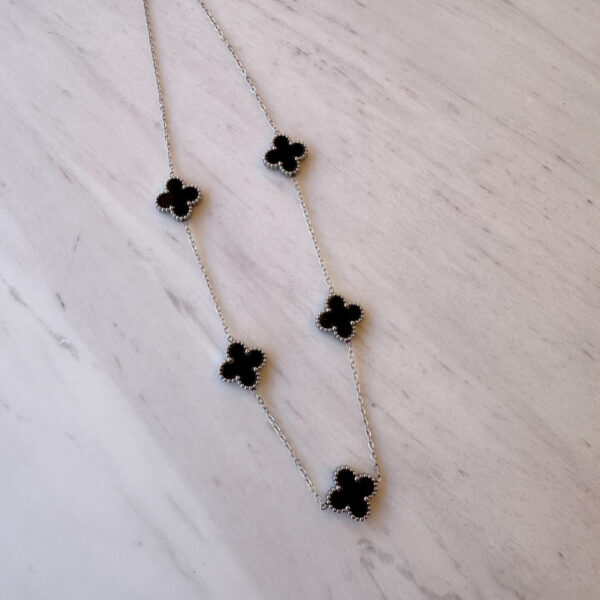 Fildisi Cross Necklace Black