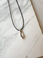 Oval Cord Necklace silver