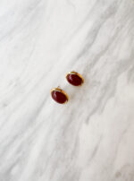 Bordeaux Oval Earrings