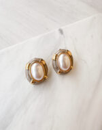 Oval Pearl Earrings