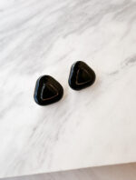 Black Triangle Earrings