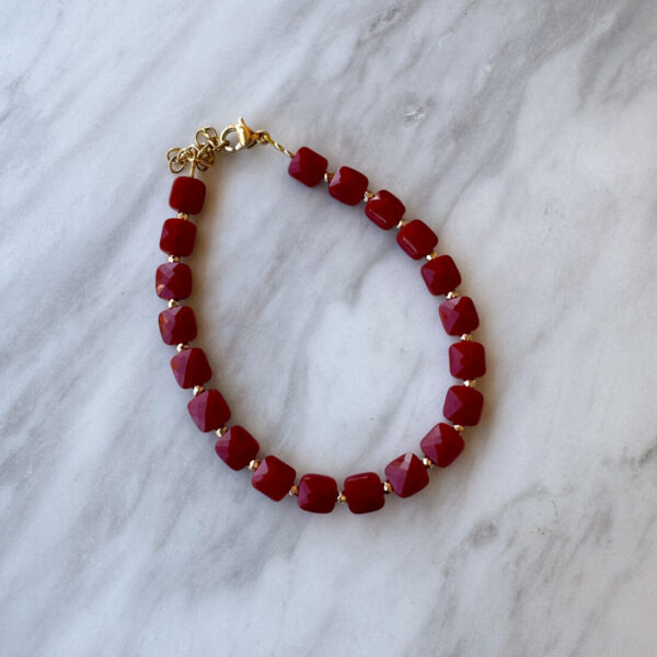 Red Rectangle Bracelet