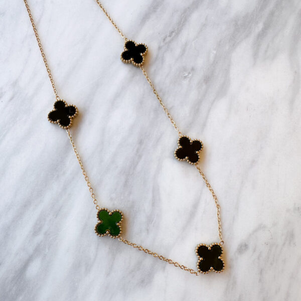 Fildisi Cross Necklace green