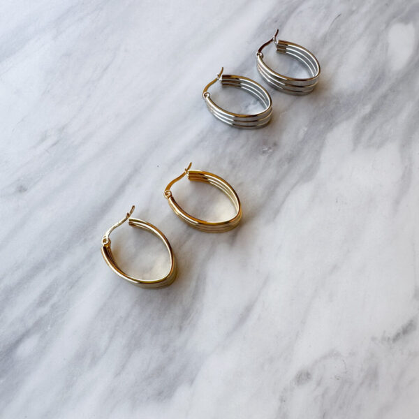 Golden Oval Hoops