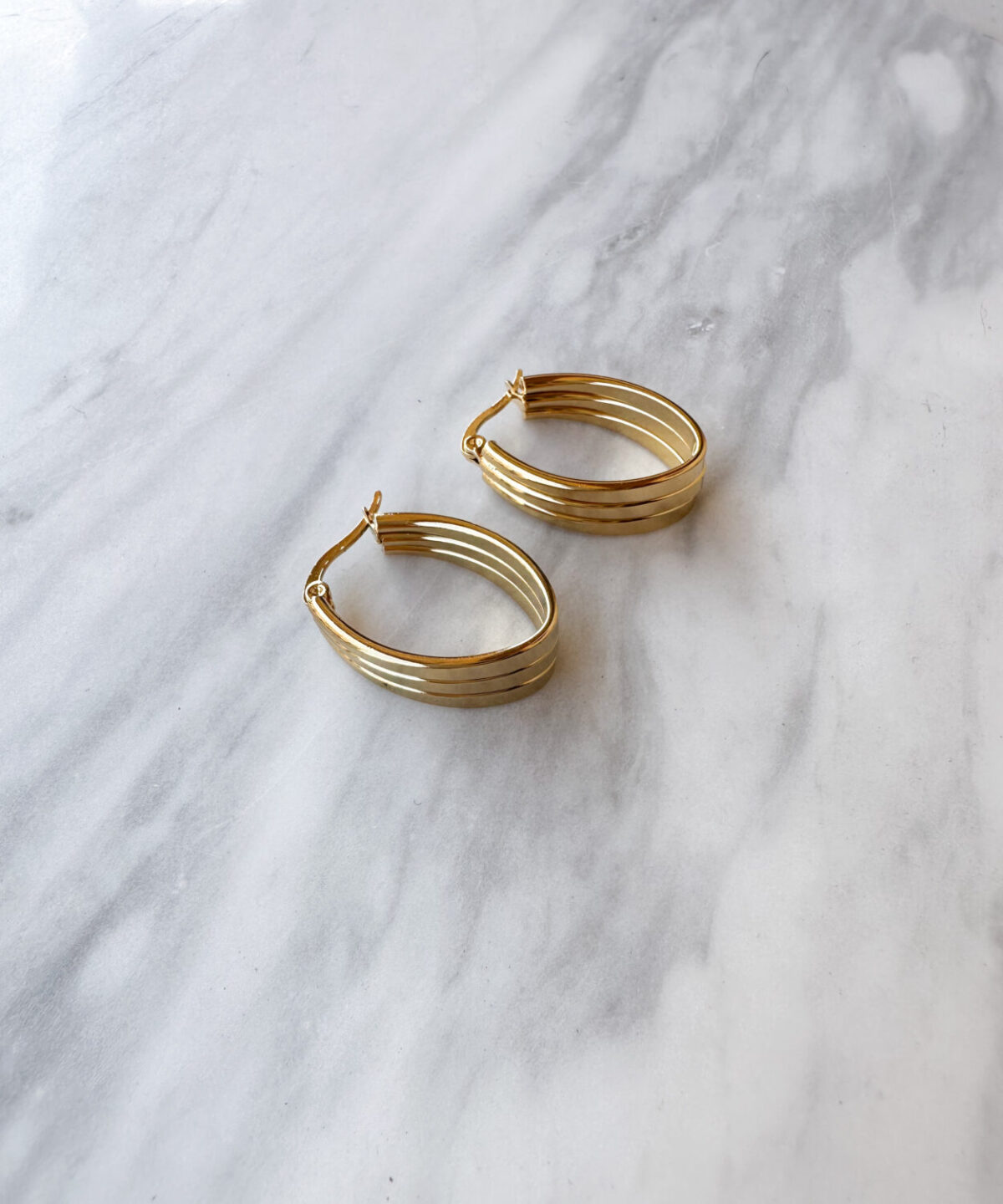 Golden Oval Hoops