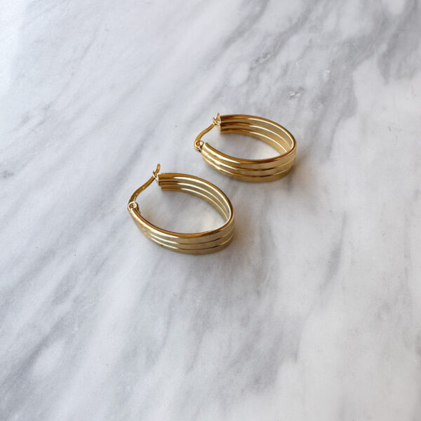 Golden Oval Hoops