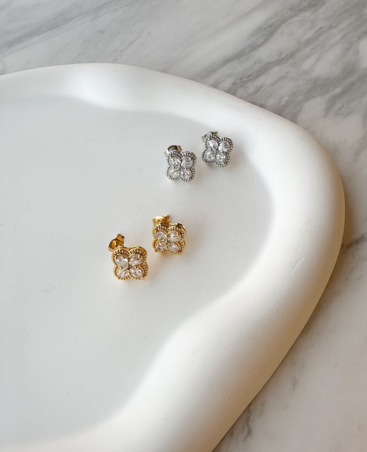 Strass Cross Earrings