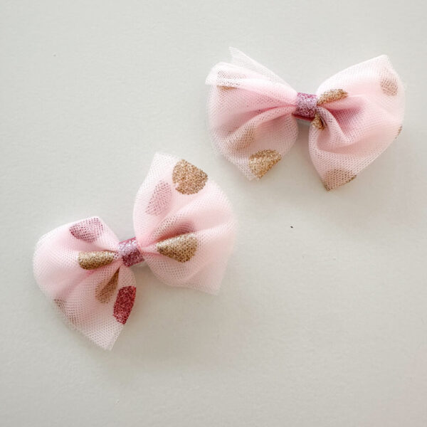 Pink Bow Clips