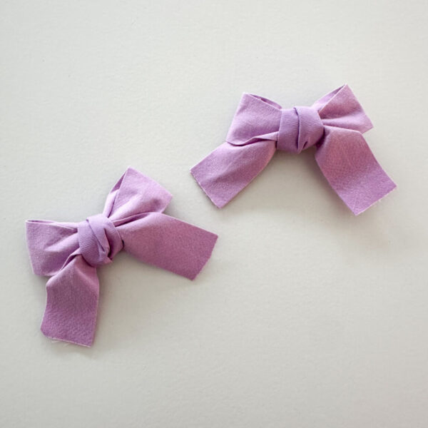 Purple Bow Clips