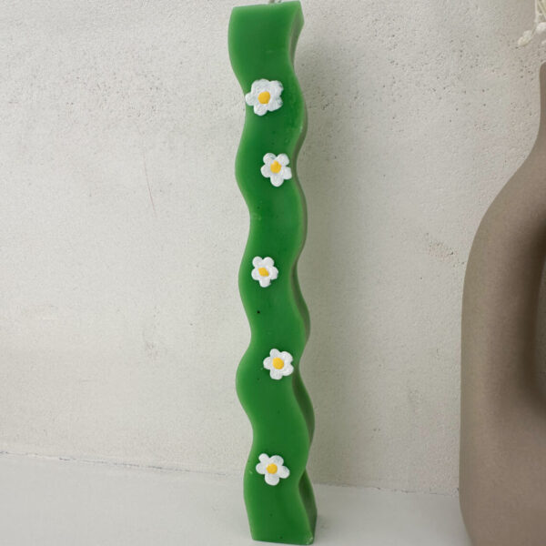 Green Flower Candle